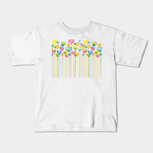 Colorful Hearts Kids T-Shirt